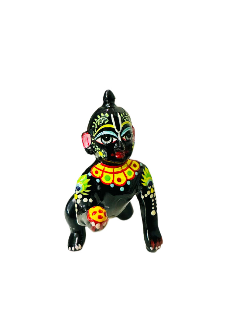 Kanha black painted brass murti/idol - Image 6