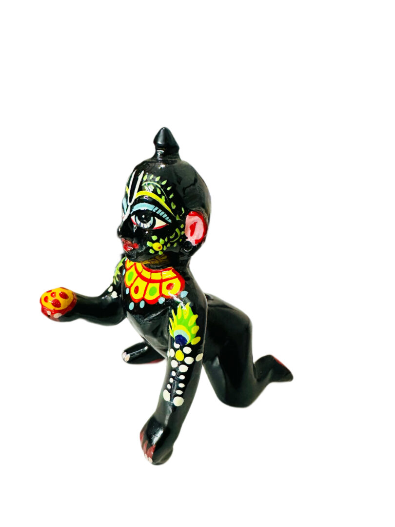 Kanha black painted brass murti/idol - Image 2