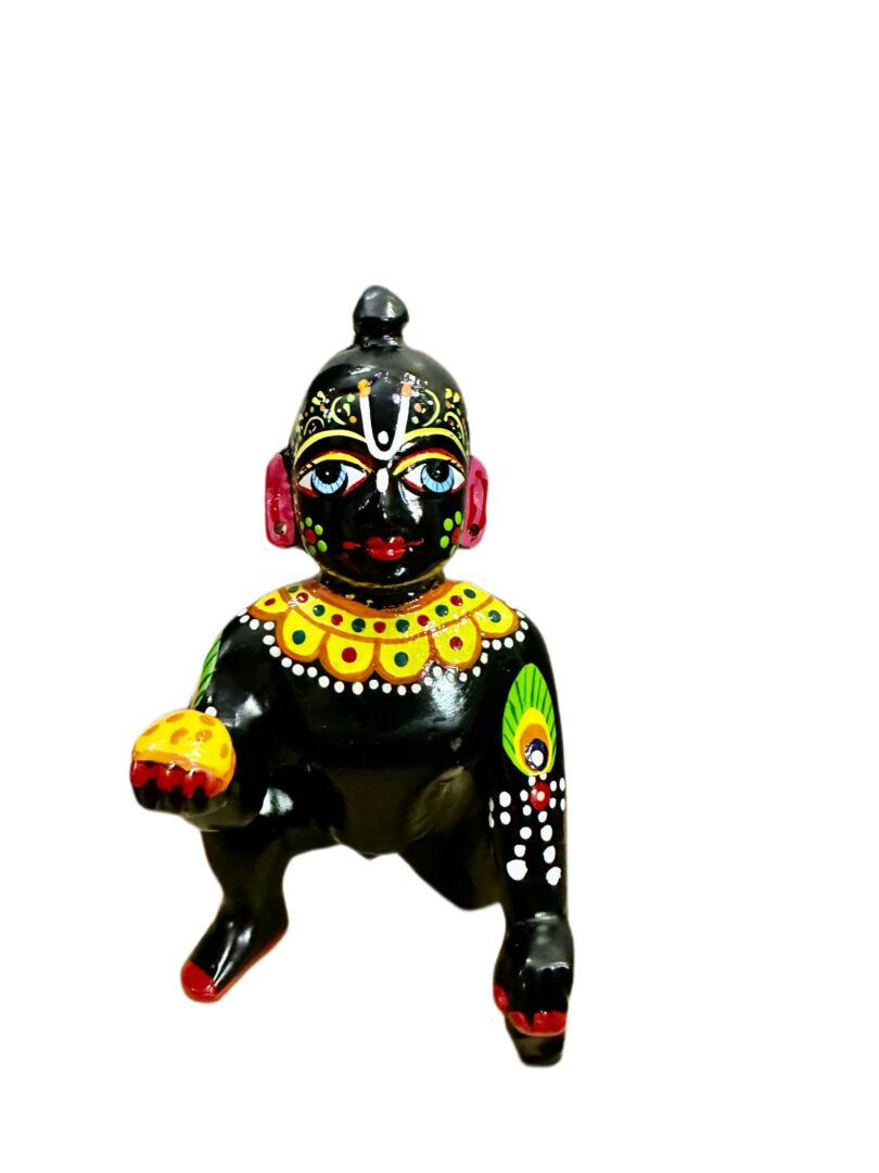 Kanha black painted brass murti/idol